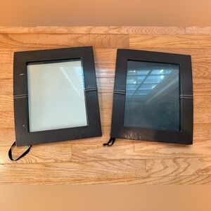 Frames 2 brown leather frames for 8x10 photo with slight damage on frames